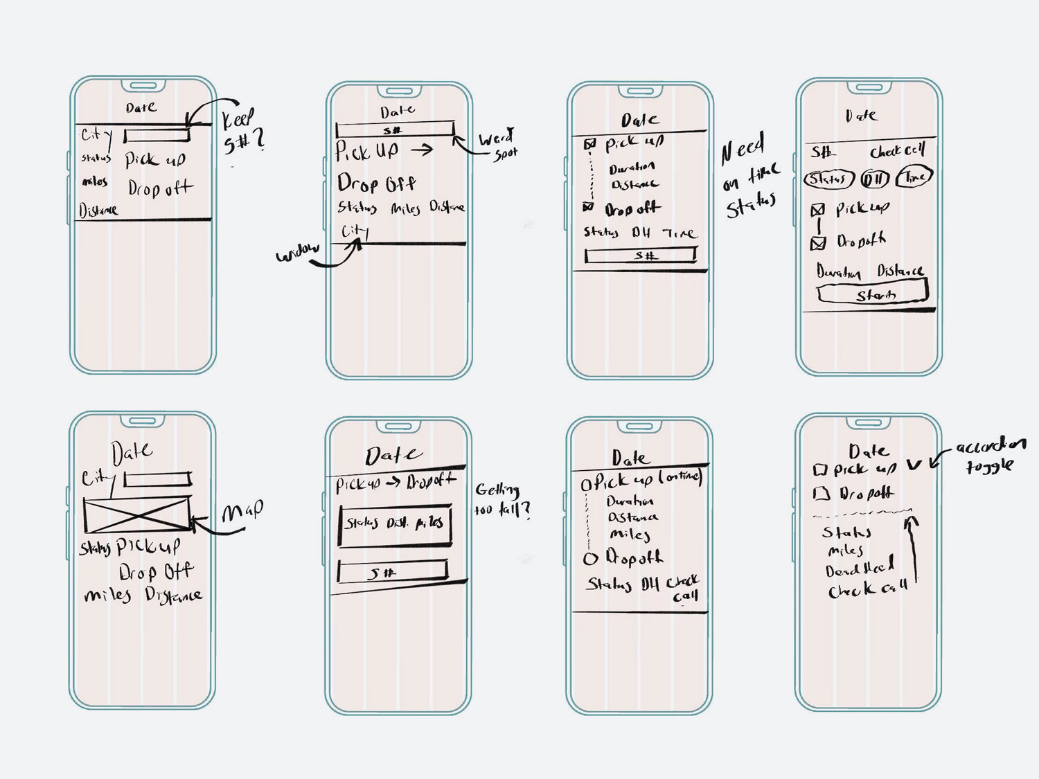 driver wireframes